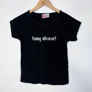 Vintage Chase Tony Steward T-Shirt Short Sleeve Crew Neck Black Girls M